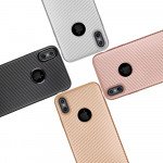 Wholesale iPhone X (Ten) Carbon Fiber Design TPU Case (Rose Gold)